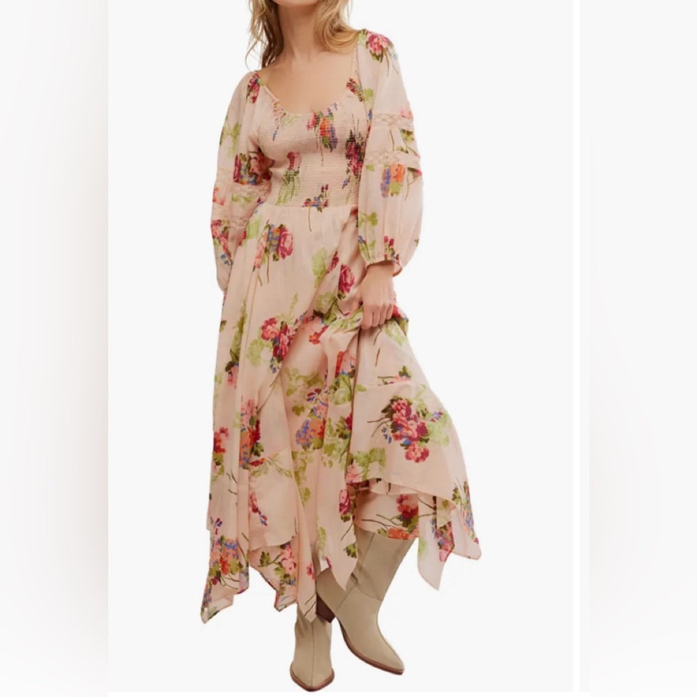 FREE PEOPLE MORNING GLORY SMOCKED DRESS